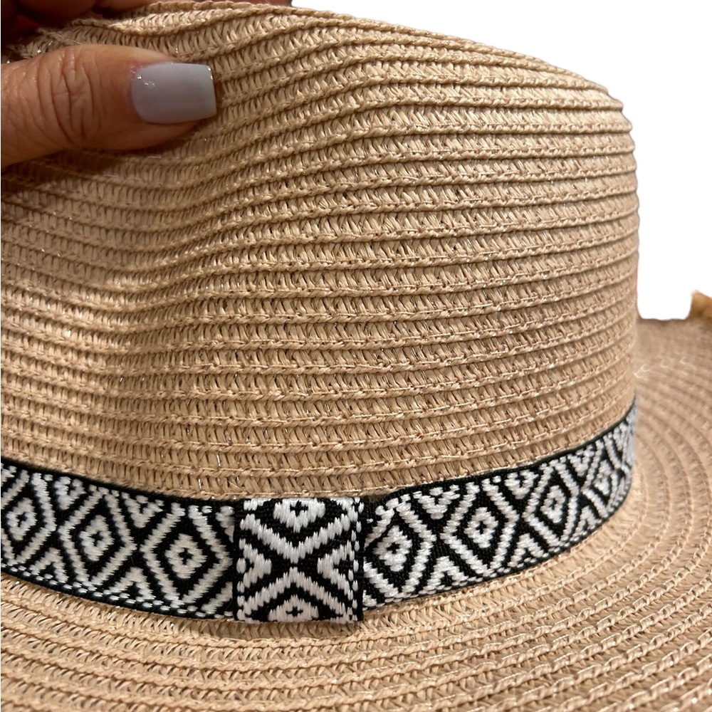 Straw Aztek Paper Hat 🆕 - Picture 3 of 6